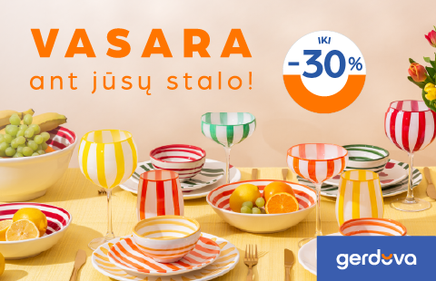 Vasara ant jūsų stalo! Iki -30%