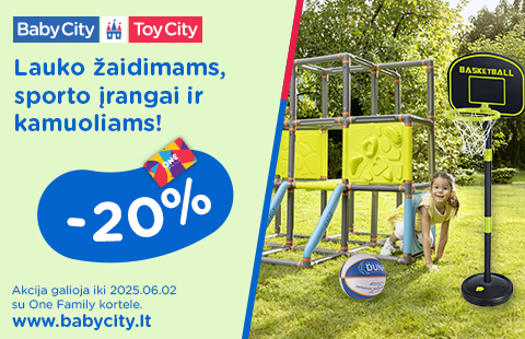 -20% lauko žaidimams, sporto įrangai ir kamuoliams!