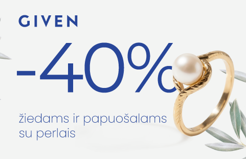 -40% žiedams ir papuošalams su perlais