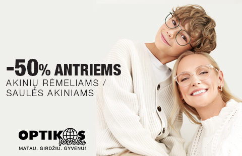 -50% antriems rėmeliams / saulės akiniams