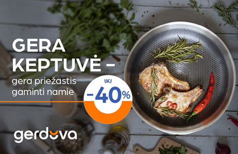 Gera keptuvė – gera priežastis gaminti namie. Visoms keptuvėms iki -40%
