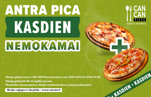 ANTRA PICA KASDIEN NEMOKAMA!