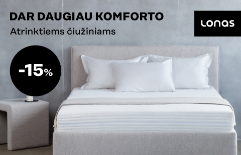 Atrinktiems čiužiniams -15%