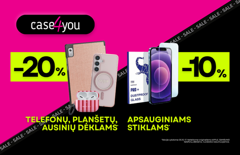 CASE4YOU parduotuvėje taikomos specialios NUOLAIDOS!
