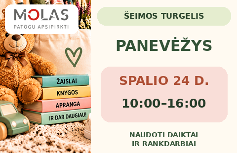 UODO ŠEIMOS TURGELIS – SPALIO 24 D. PANEVĖŽYJE! 🦟💚