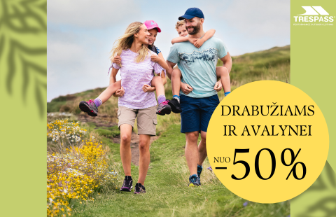 Drabužiams ir avalynei -50%