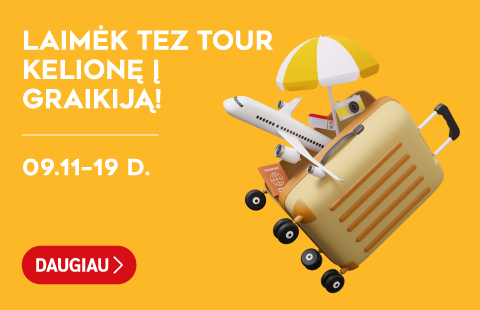 LAIMĖK PASAKIŠKAS ATOSTOGAS DVIEMS 5* VIEŠBUTYJE GRAIKIJOJE SU TEZ TOUR IR SANTI TRAVELS!