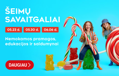 Šeimų savaitgaliai prekybos centre Molas – nemokamos pramogos visiems!
