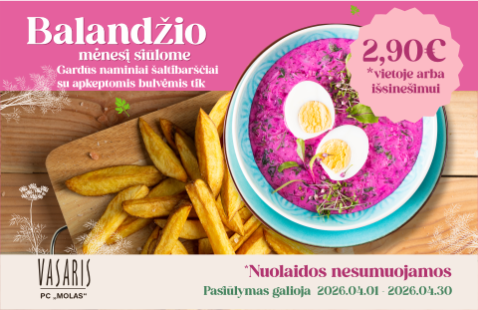 Gardūs naminiai šaltibarščiai su apkeptomis bulvėmis tik 2,90 Eur!