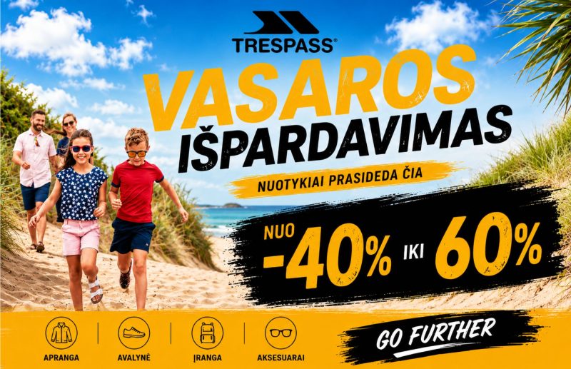 Vasaros išpardavimas nuo -40 % iki -60 %
